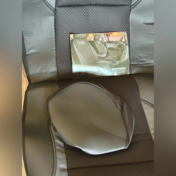 Skechers Memory Foam comfort Black Car Seat Covers Front Seats - Picture 3 of 6